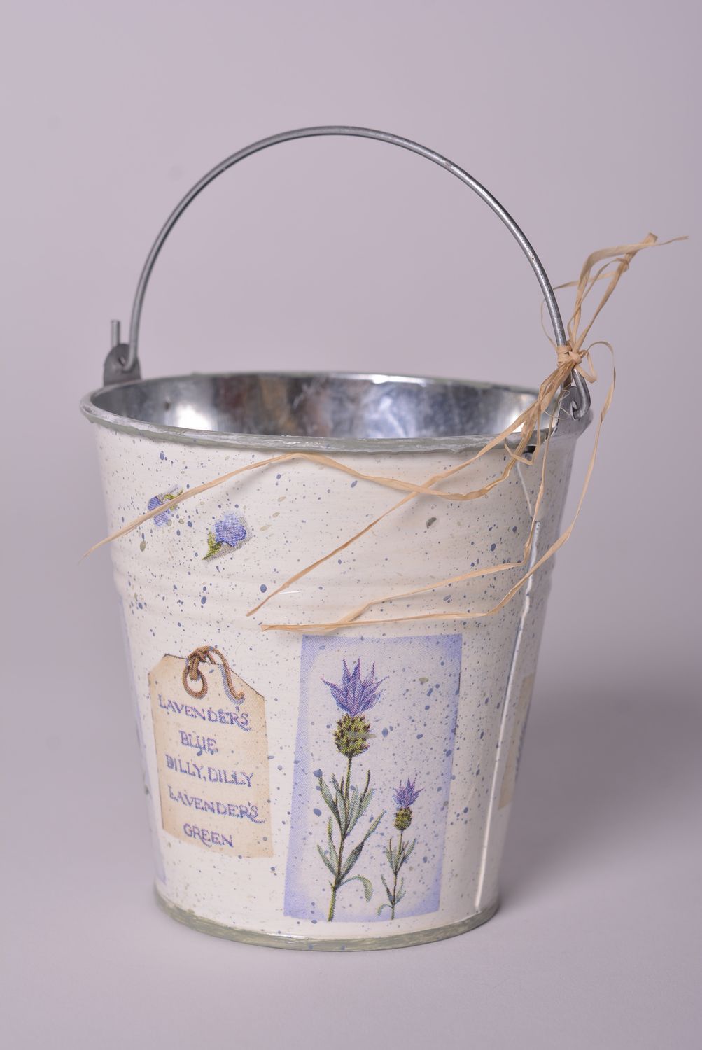 Decoupage bucket flower pot handmade home decor ideas designer flower pots photo 4