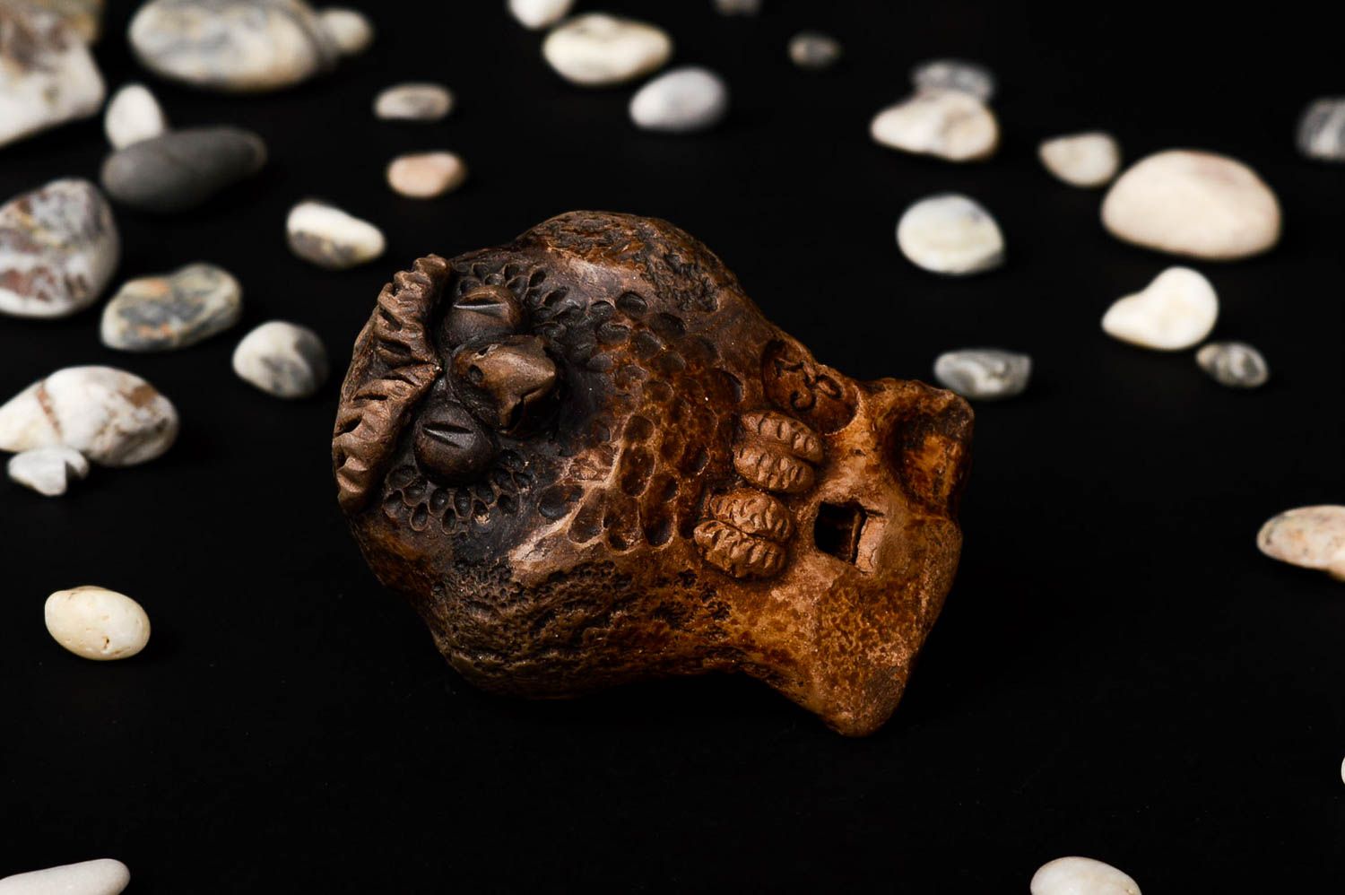 Керамическая свистулька ручной работы свистулька из глины сова глиняная игрушка фото 1