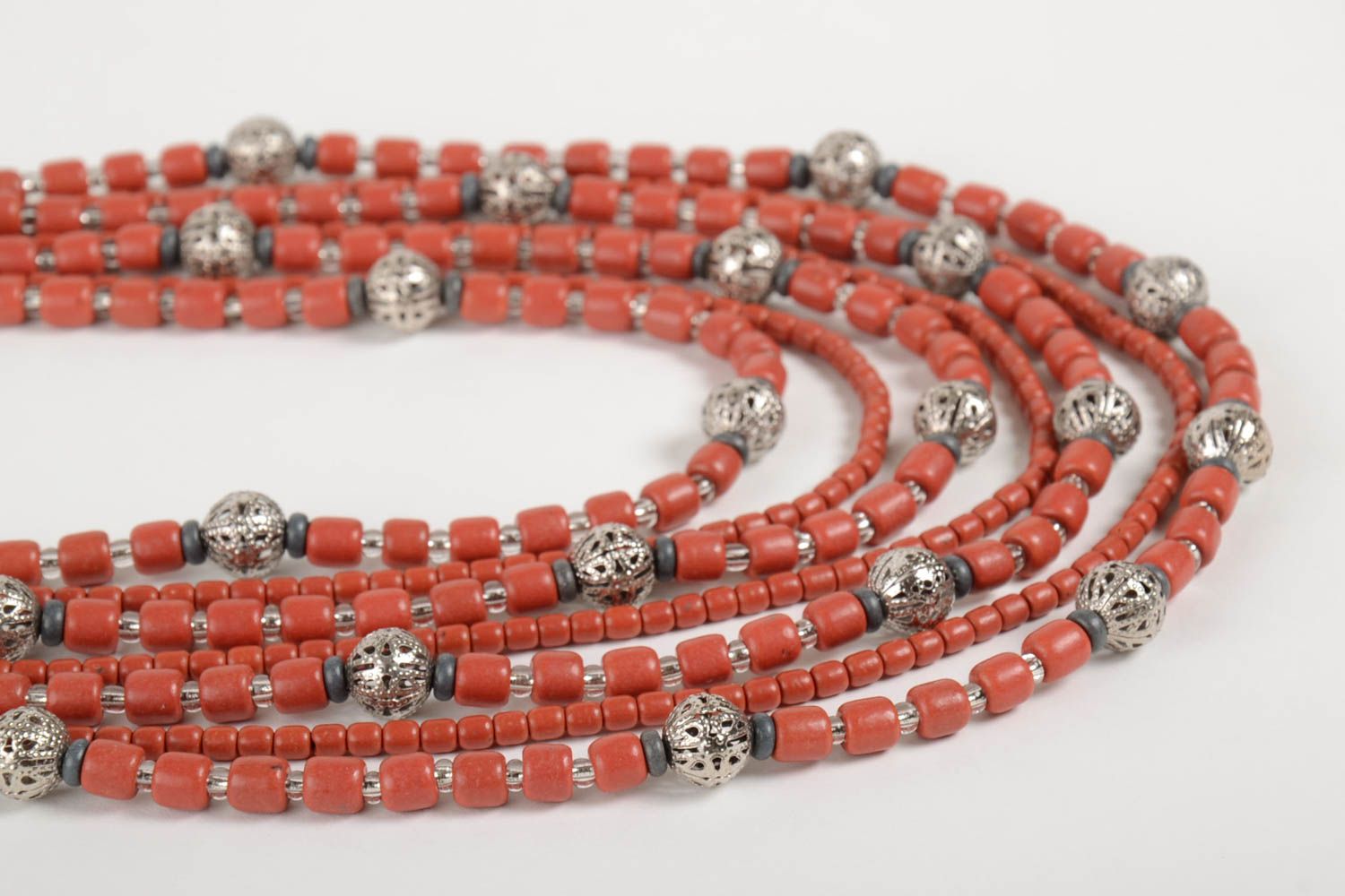 Handmade necklace bead necklace ethnic jewellery ceramic jewelry fashion jewelry photo 3