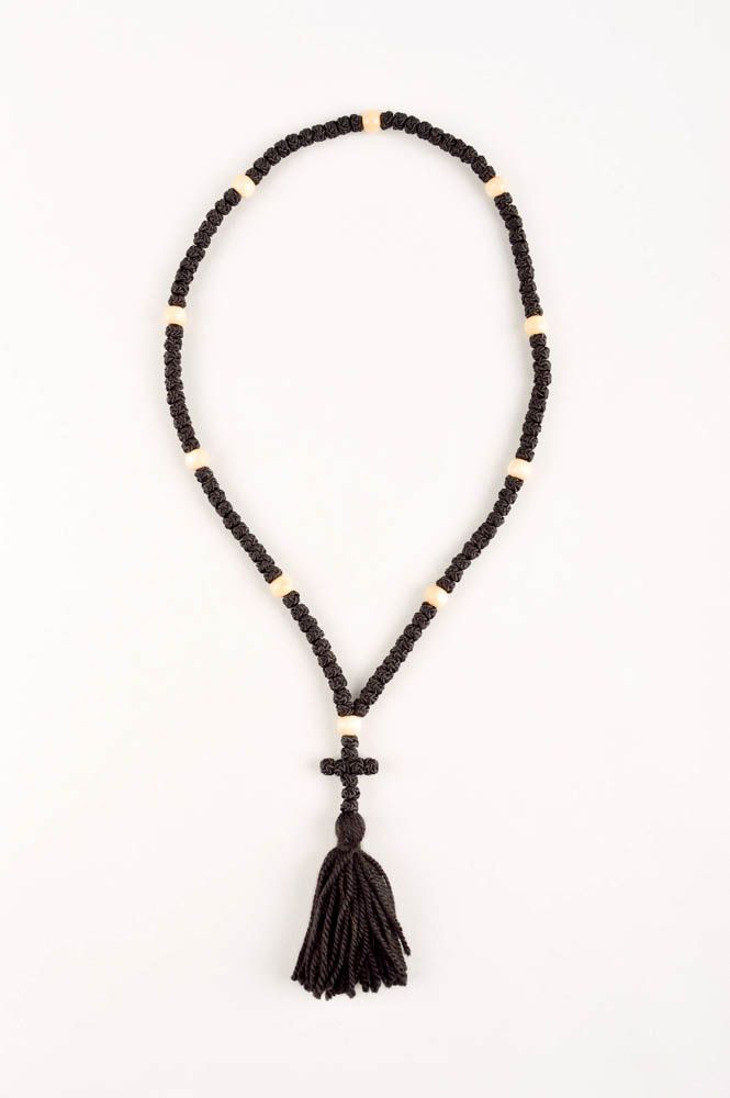 Kette Rosenkranz handmade Gebetskette Christen Perlenkette Christ mit 100 Knoten foto 2