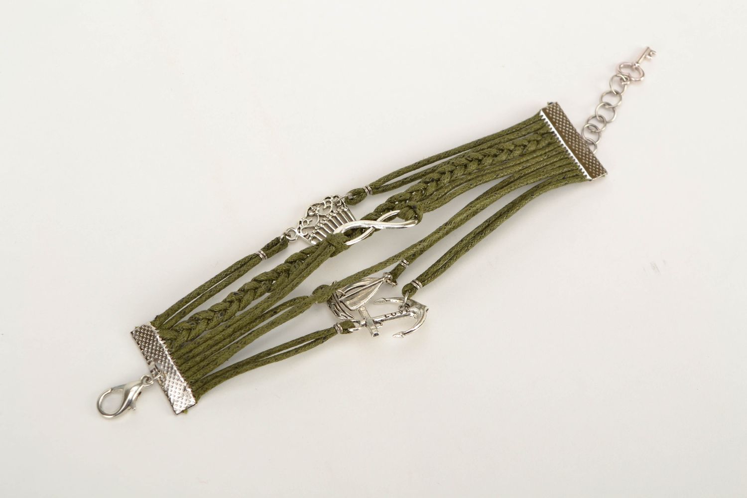 Bracelet en cordon ciré design original fait main accessoire pour femme photo 4