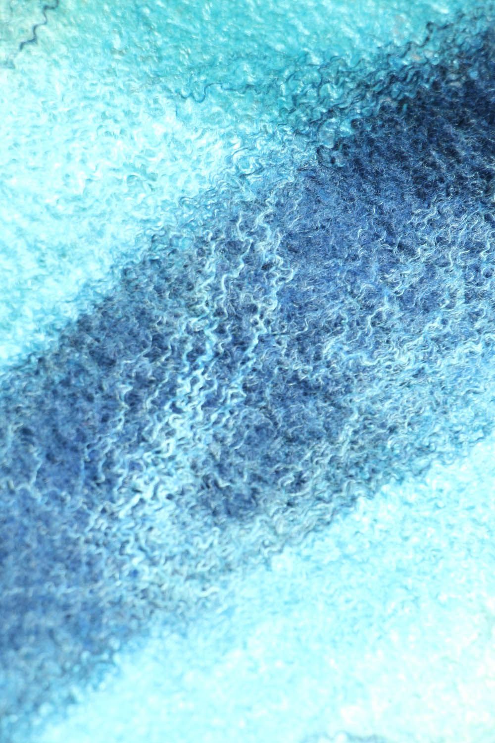 Palatine en laine bleue faite main photo 4