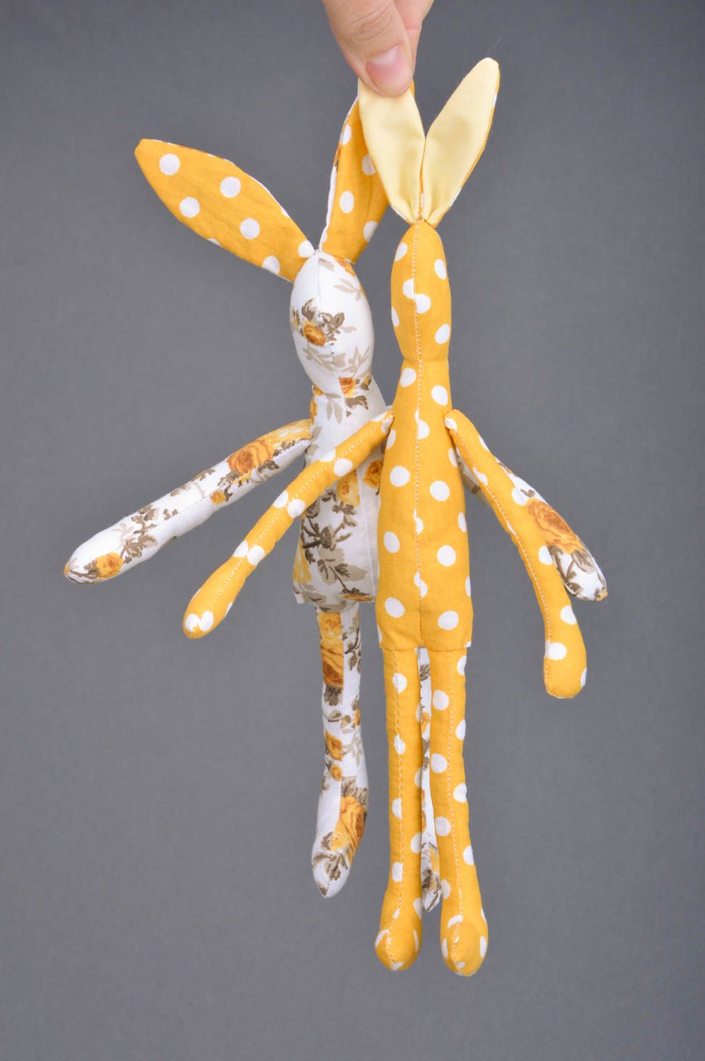 Muñecos de peluche originales hechos a mano de algodón para niños 2 piezas foto 3