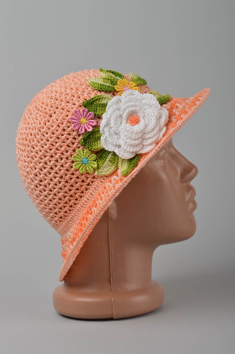 Headwear for girls crocheted children hat handmade designer hat for kids photo 3