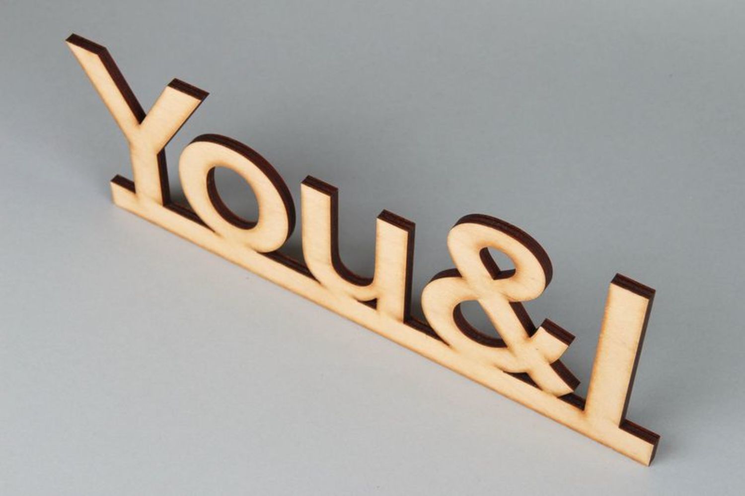 Chipboard lettering You & I photo 1
