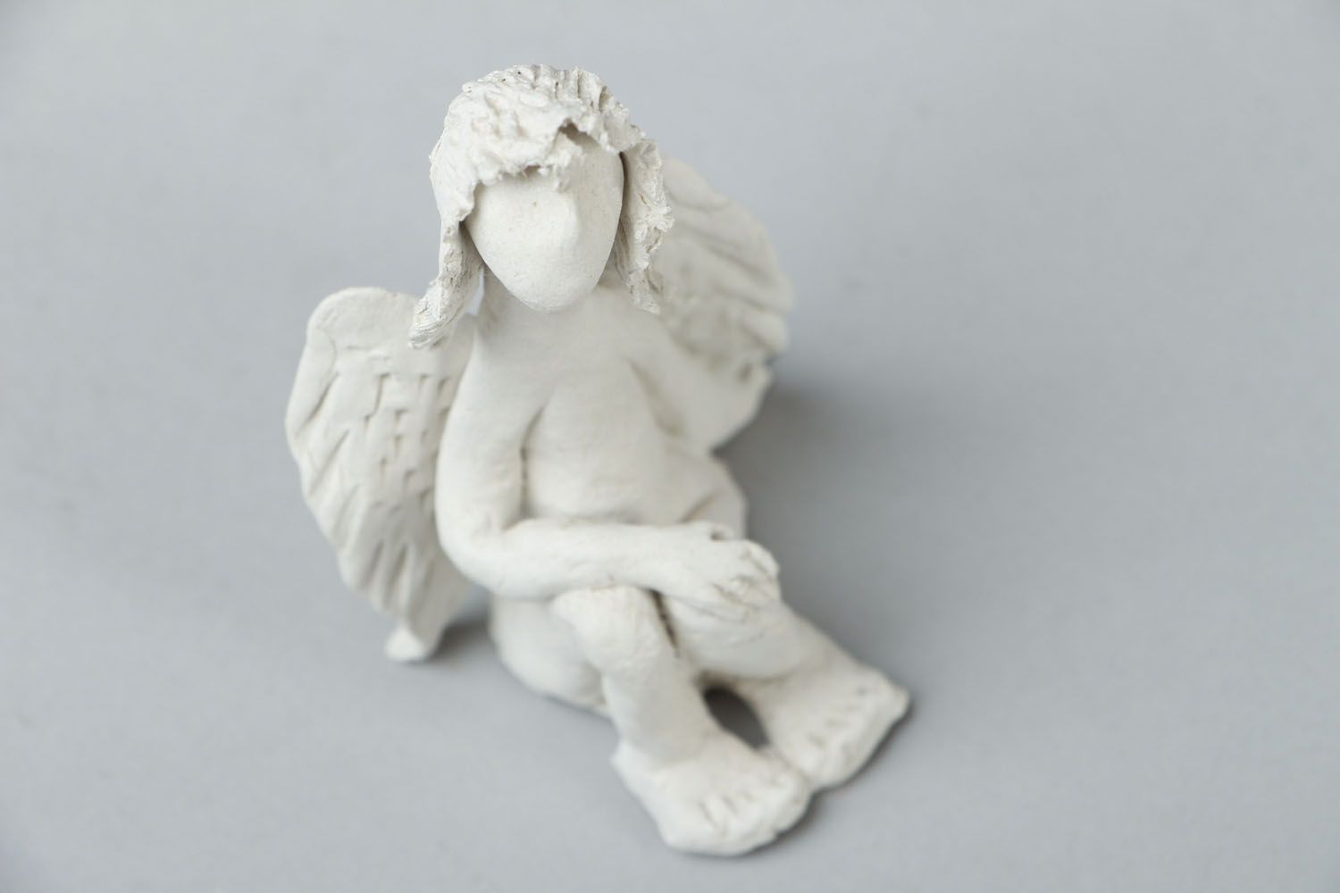 Декоративная глиняная фигурка Ангел фото 2