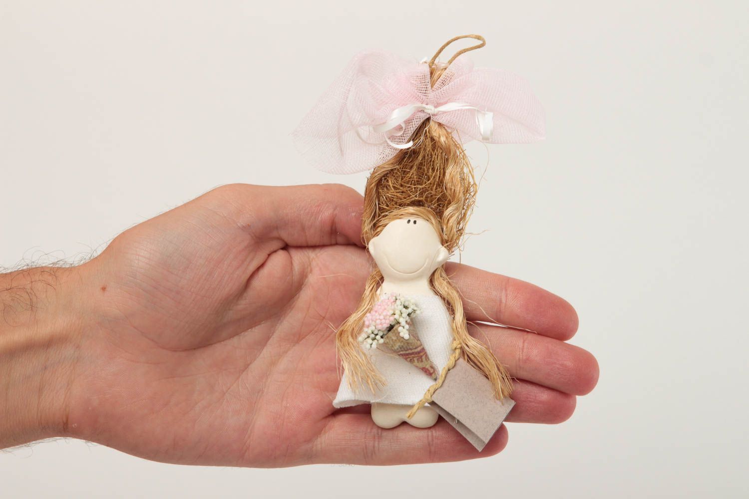Handmade kleine Puppe Deko zum Aufhängen Designer Geschenk für Kinderzimmer foto 5
