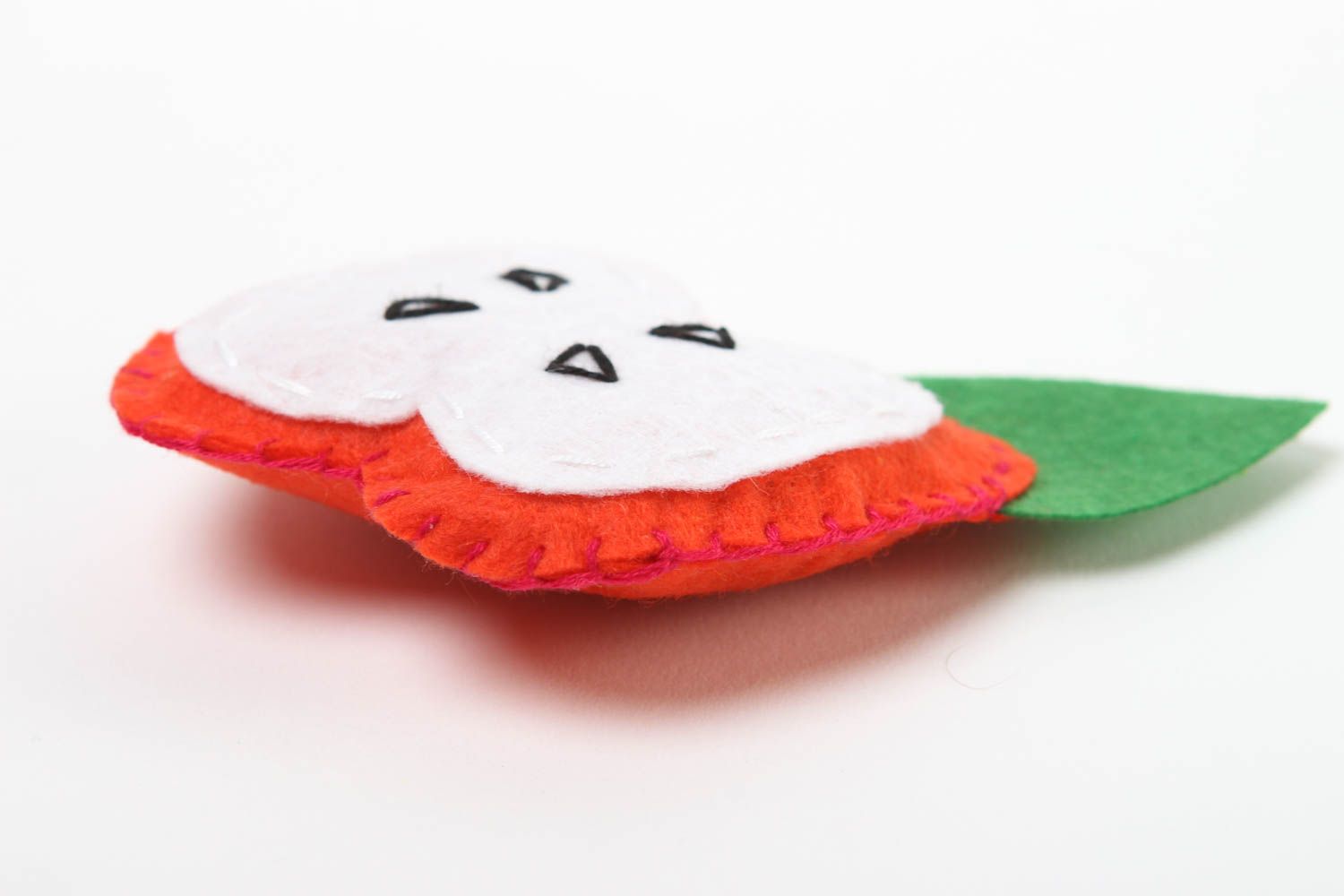 Juguete artesanal fruta de fieltro manzana roja regalo original para niño foto 3