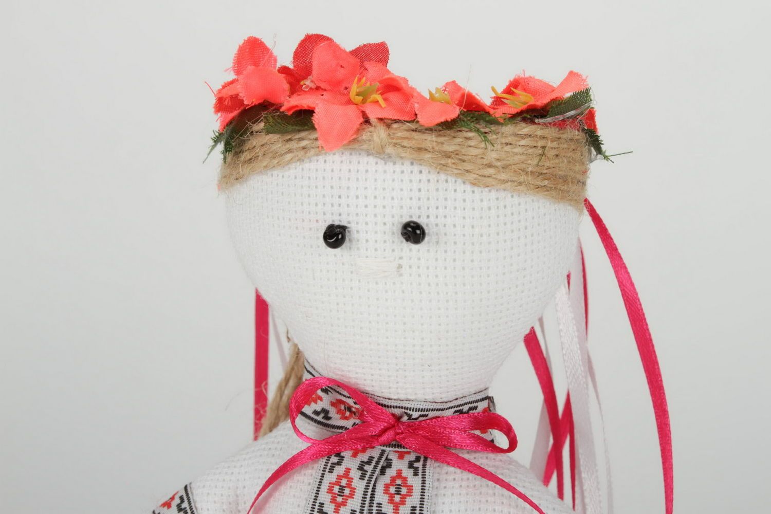 Мягкая кукла из льна Украиночка фото 3