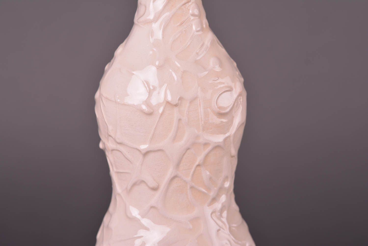 Подарок ручной работы керамическая бутылка 500 мл глиняная бутылка необычная фото 4