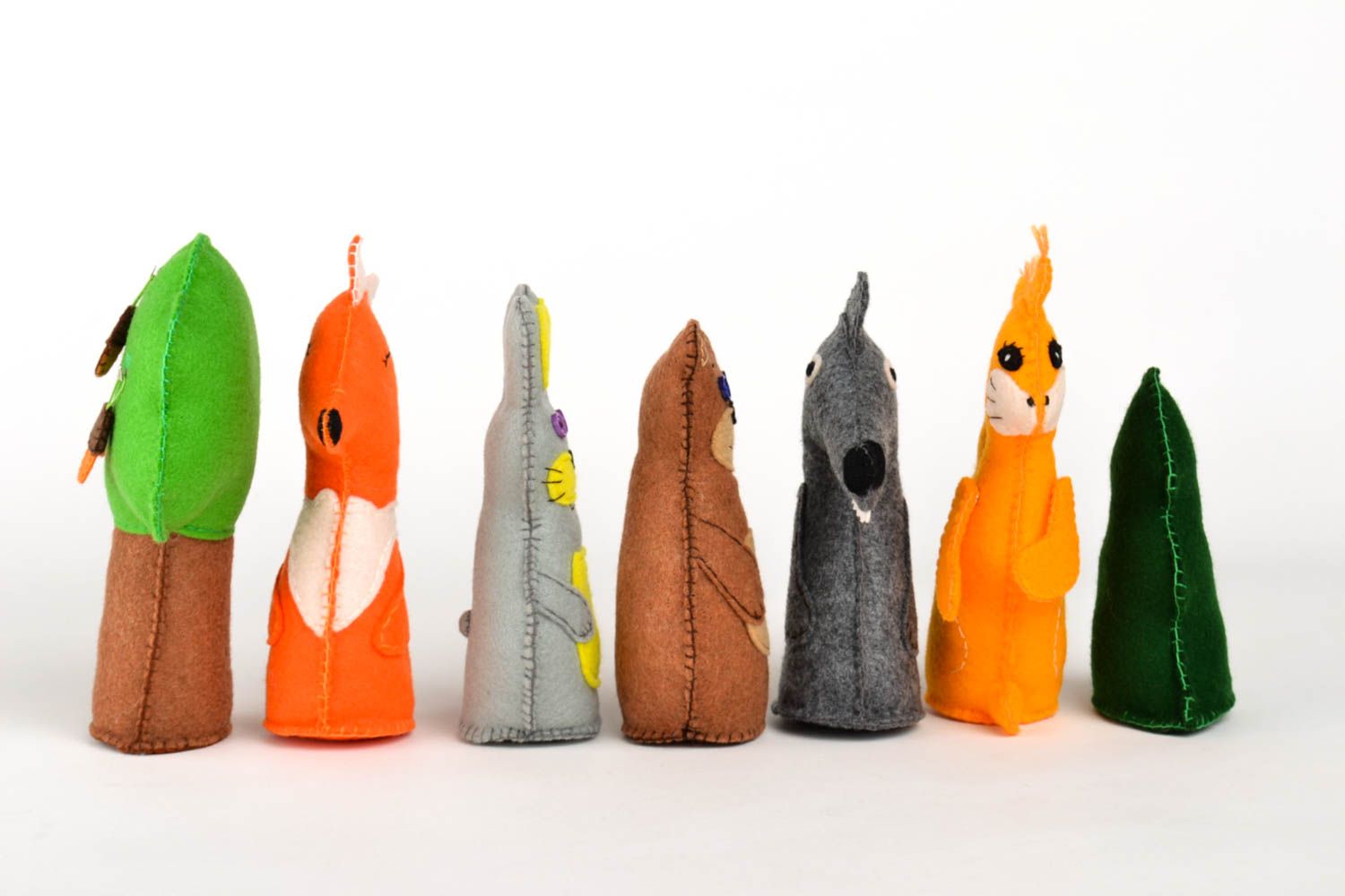 Игрушки ручной работы фетровые игрушки в виде животных декор для дома 7 шт фото 4