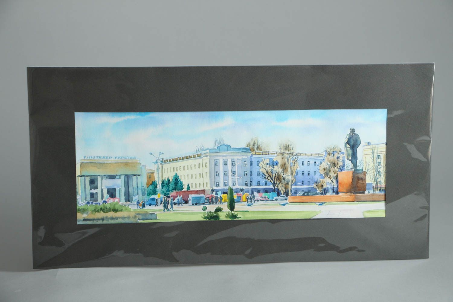 Peinture moderne avec paysage de ville Kherson photo 1