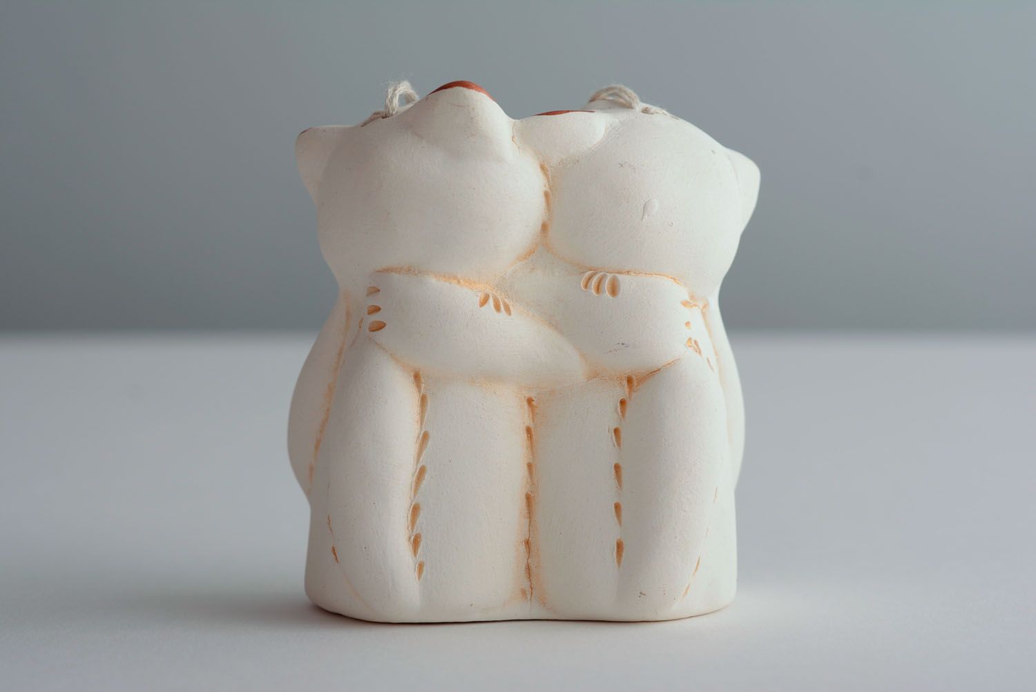 Homemade ceramic bell Cat's Love photo 5