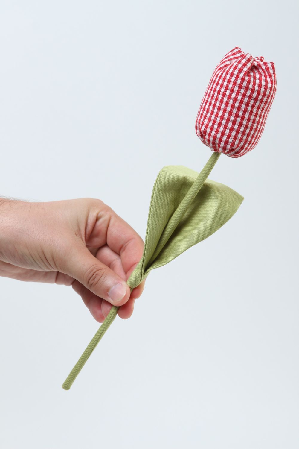 Tulipe artificielle faite main Déco maison design Cadeau original tissu photo 5