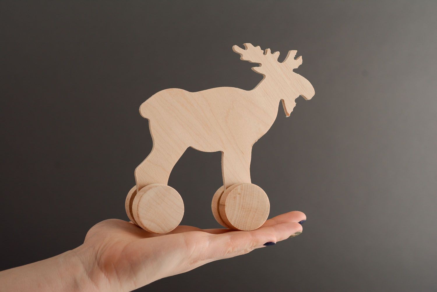 Wooden blank for wheeled toy Elk photo 3