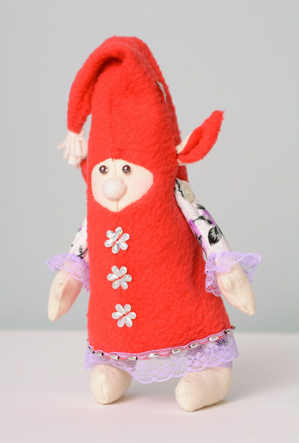 Peluche décorative en tissu polaire Gnome photo 3