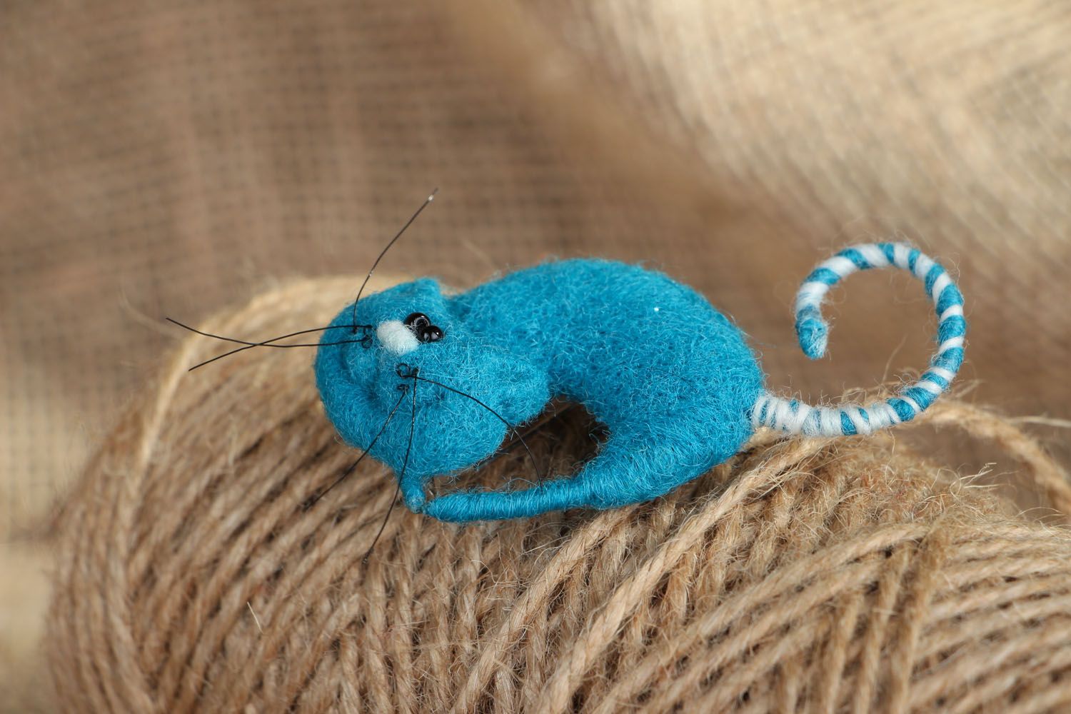 Felted brooch Cat photo 5