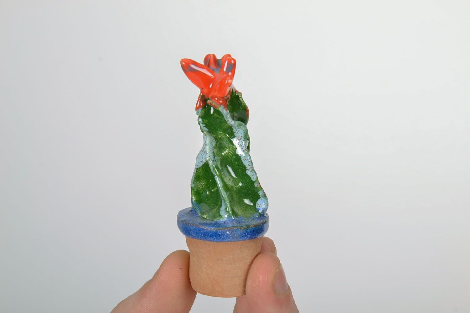 Figurine céramique artisanale Petit cactus  photo 2