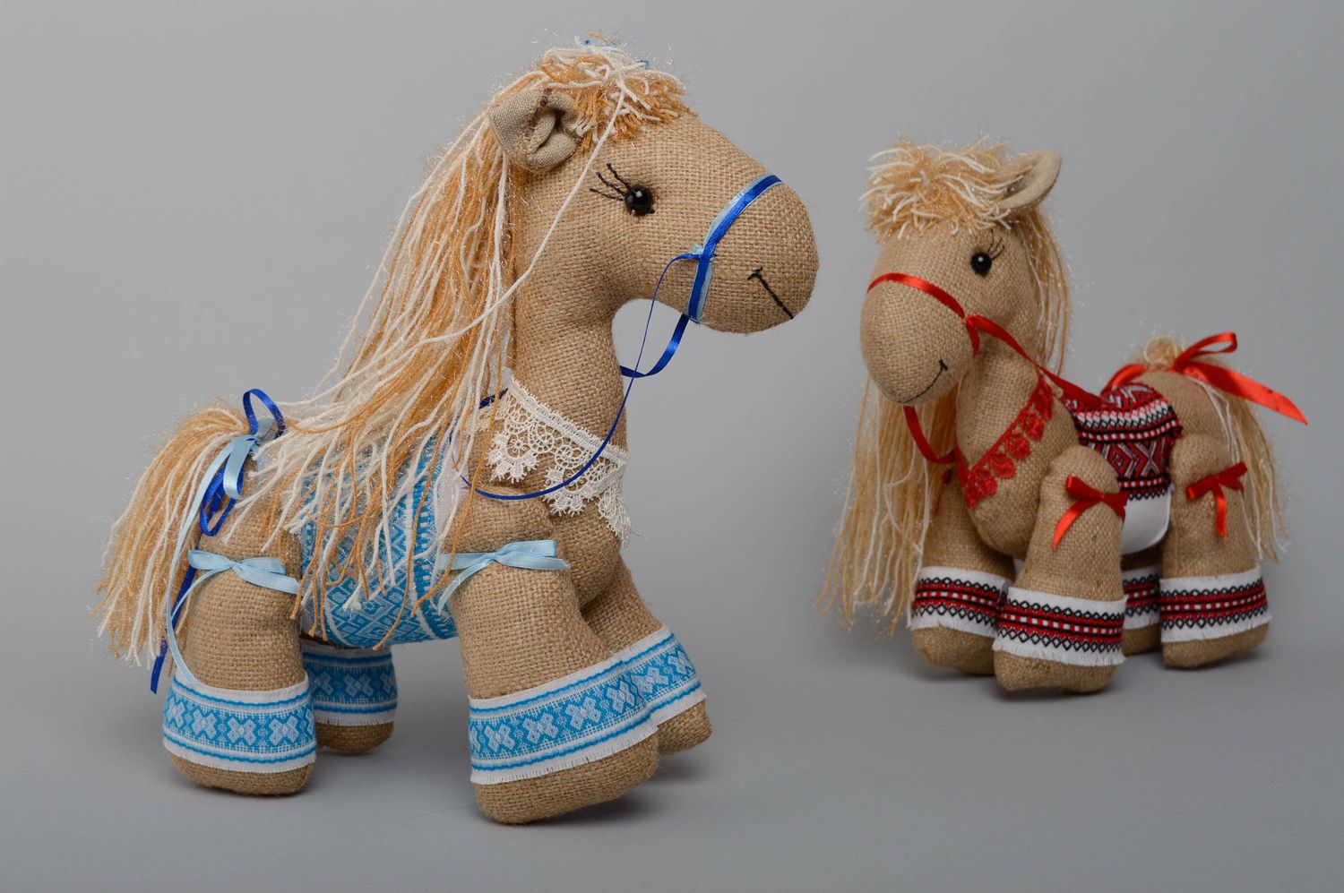 Handmade burlap toy Horse photo 4