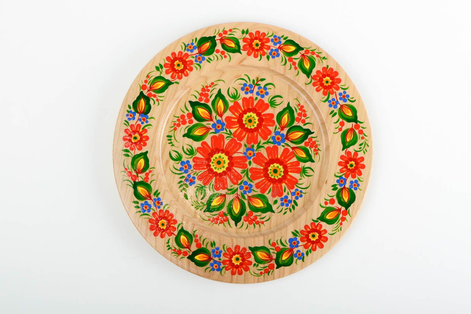 Декор на стену ручной работы декоративная тарелка узорная расписная посуда фото 3