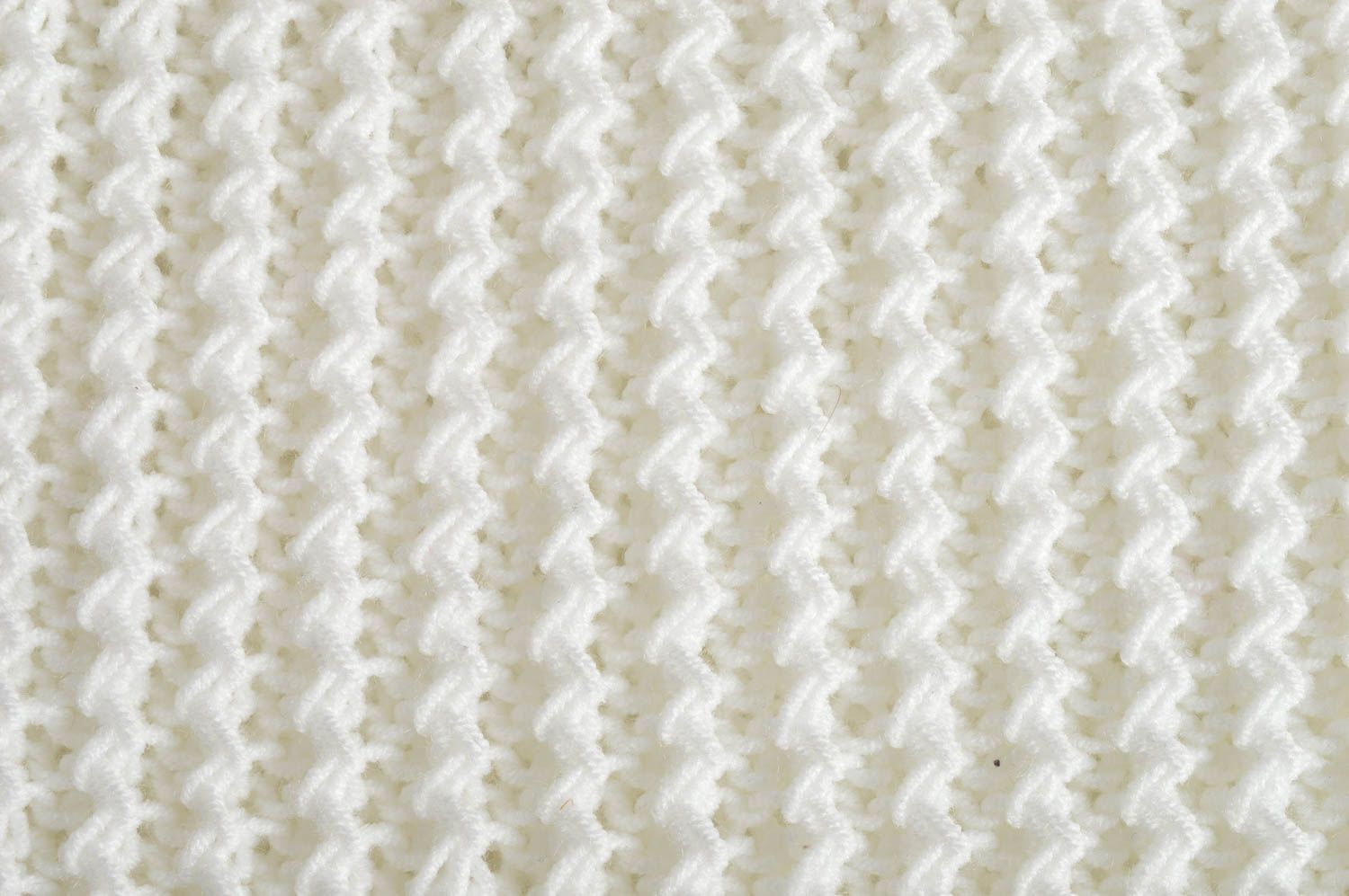 Small stylish beautiful handmade white knitted pillowcase designer accessory photo 4