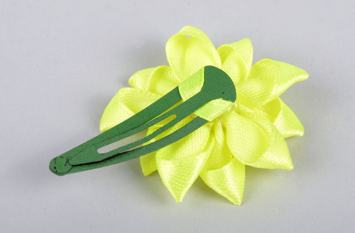 Handmade Haarspange Blume Haarschmuck für Kinder Blüte fürs Haar gelb  foto 3