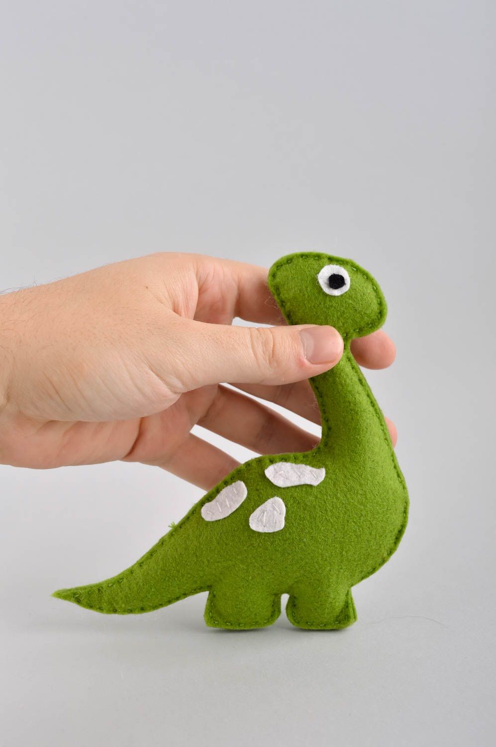 Peluche de fieltro artesanal muñeco de peluche decoración de interior dinosaurio foto 5