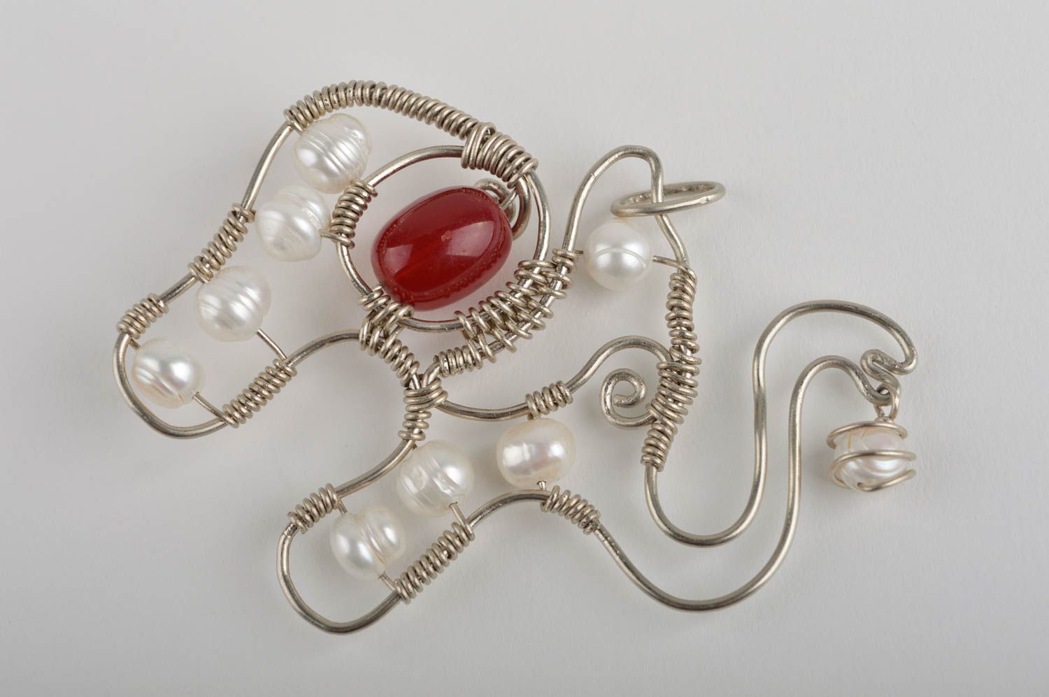 Handmade metal jewelry pendant necklace charm necklace designer accessories photo 3