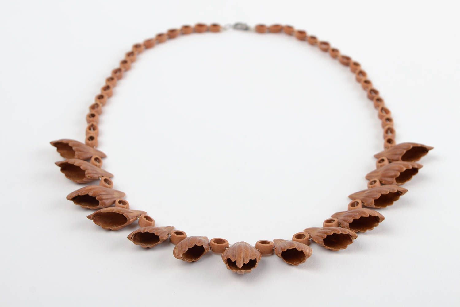 Beaded necklace handcrafted jewelry wooden jewelry long necklace fashion jewelry photo 5