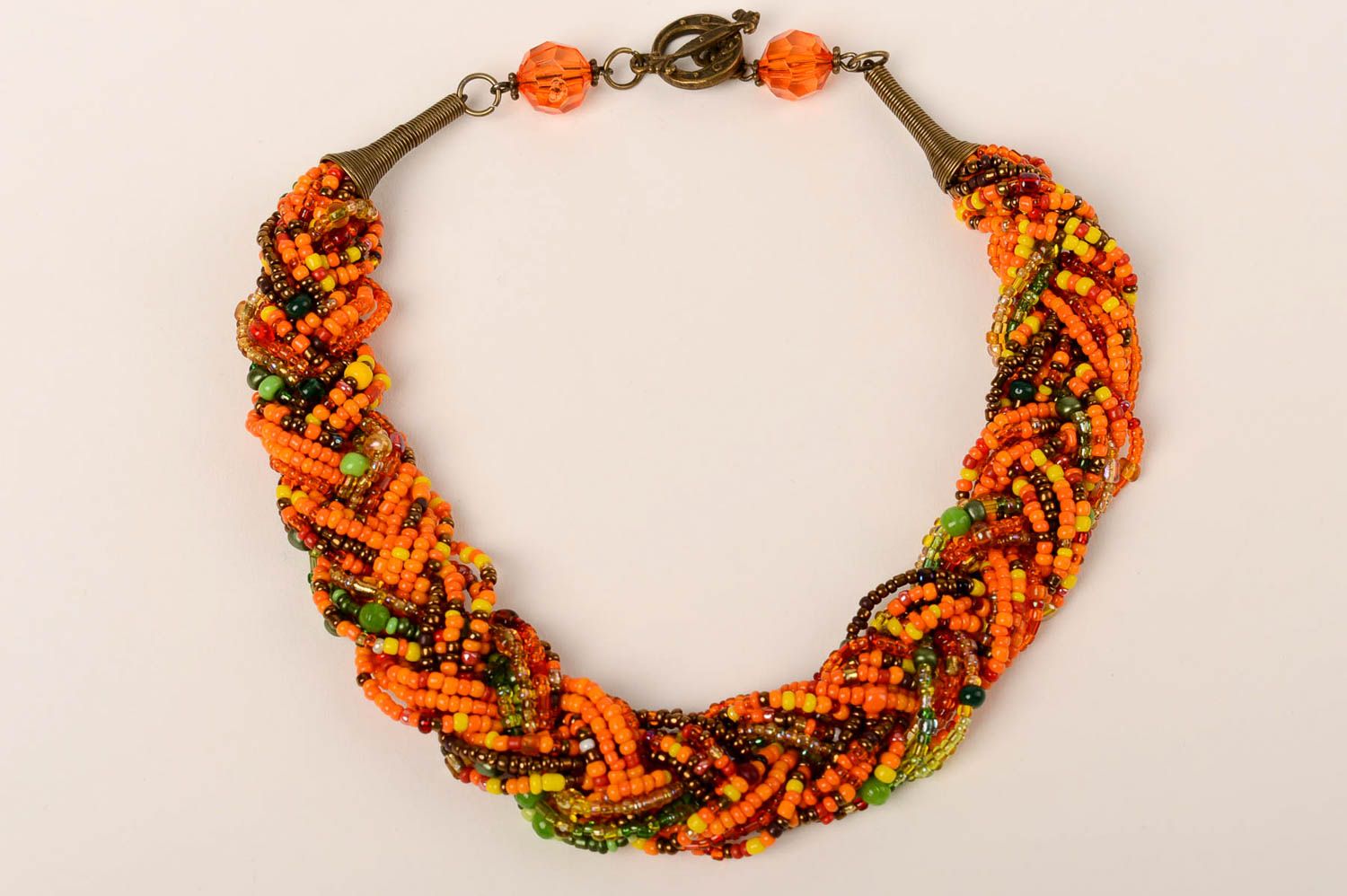 Stylish handmade beaded necklace woven bead necklace fashion accessories photo 2