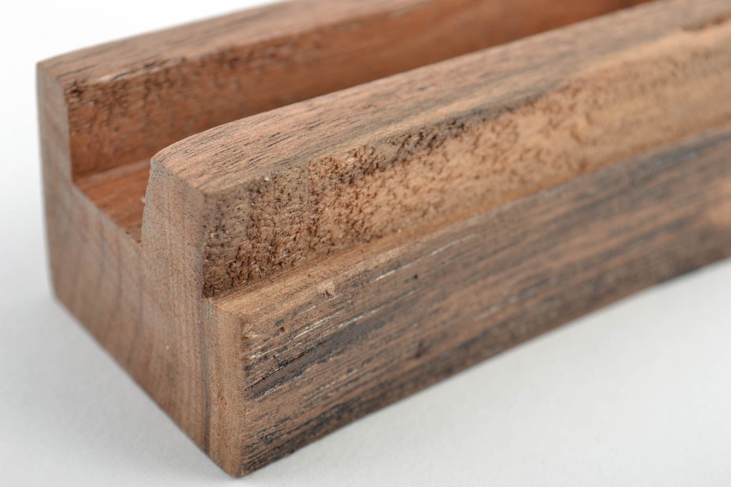 Support pour tablette en bois naturel brun foncé fait main pratique stylé photo 4