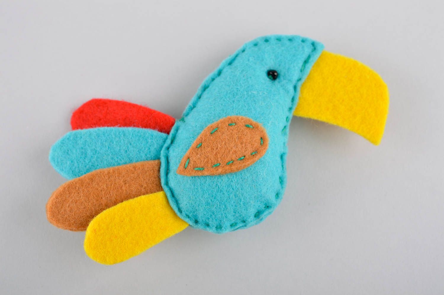 Papagei Kuscheltier handgefertigt Kinder Spielsache Geschenk Idee bunt  foto 4