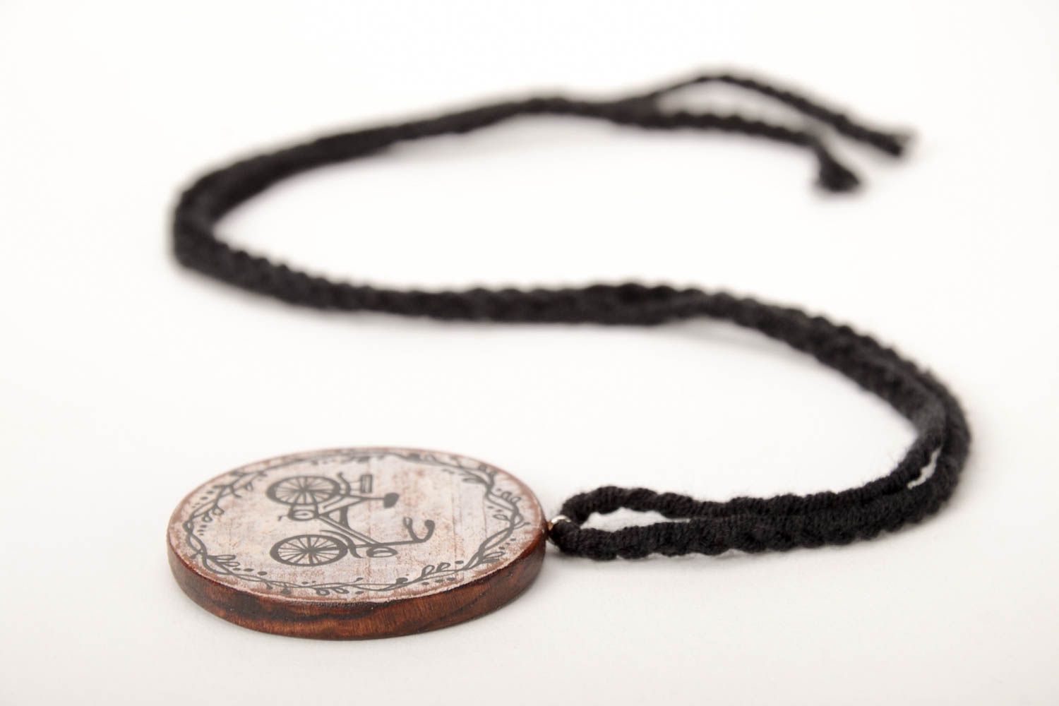 Handmade pendant wooden pendant designer accessory unusual jewelry gift for girl photo 3