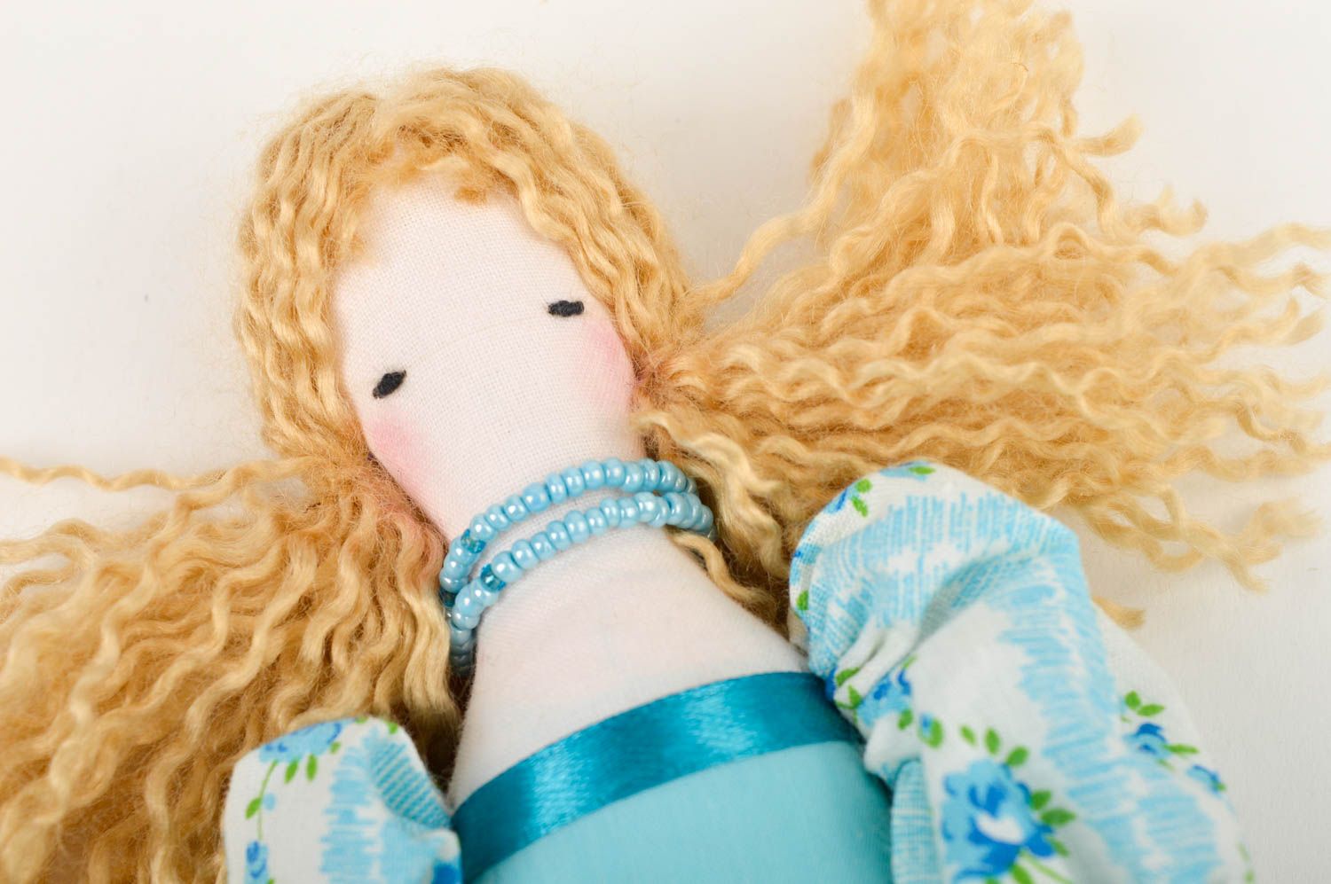 Stylish handmade soft toy unusual rag doll home decoration decorative use only photo 3