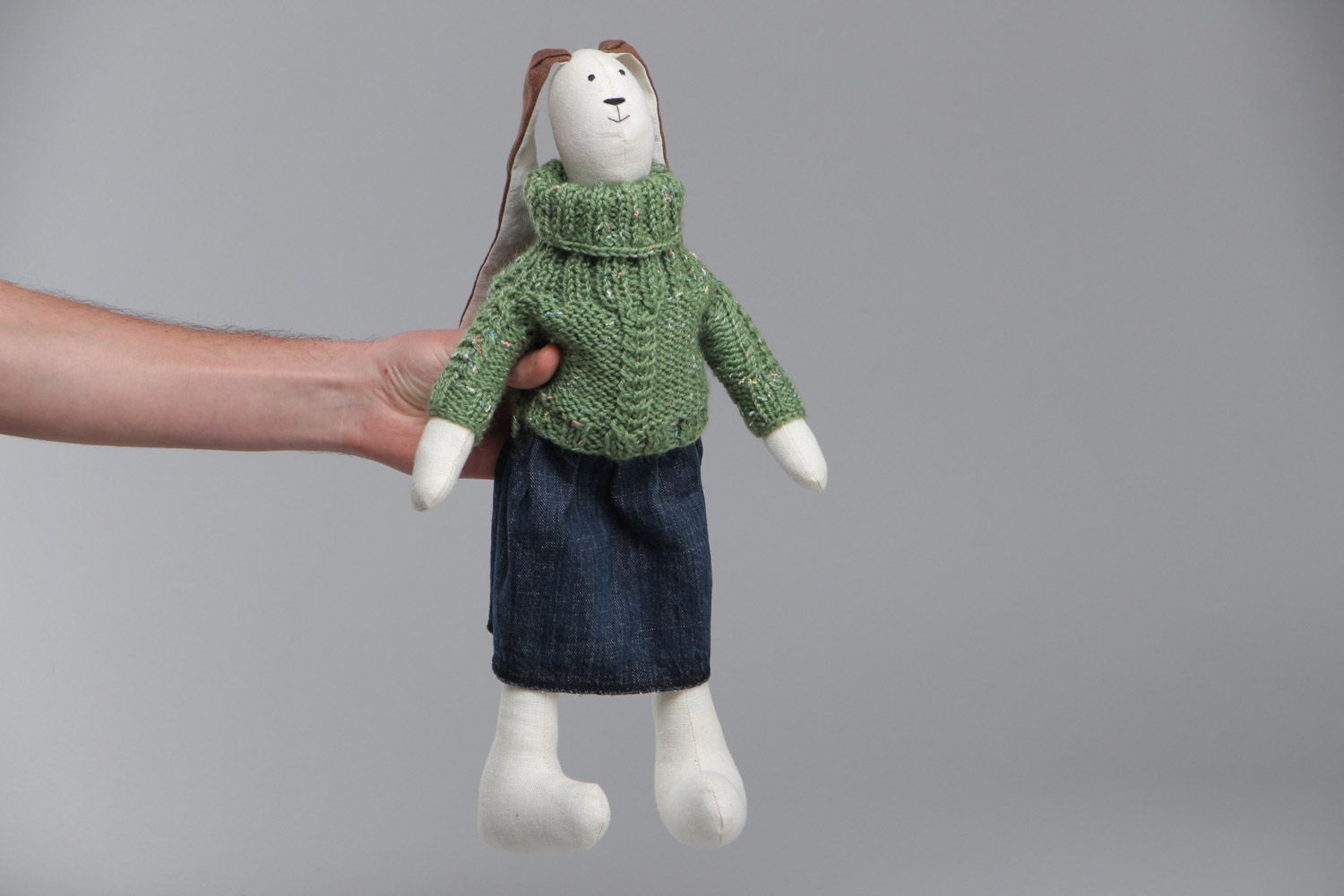Muñeco de peluche hecho a mano con forma de conejo para niños y para casa foto 5