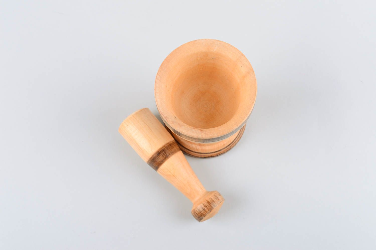 Handmade kitchen accessories wooden mortar and pestle wood kitchenware photo 5