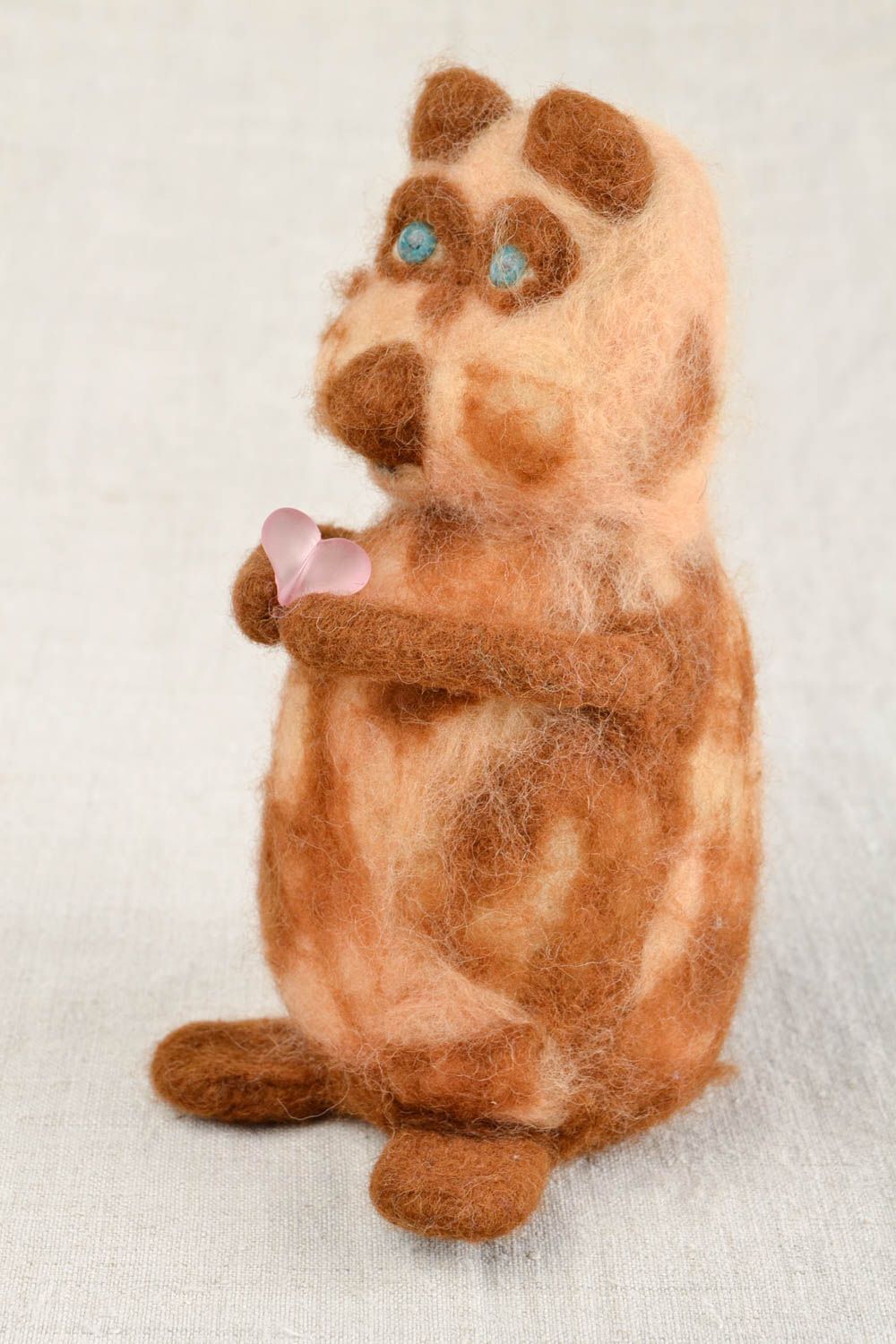 Handcrafted toy felt toy animal toy animal figurine for home decoration photo 1