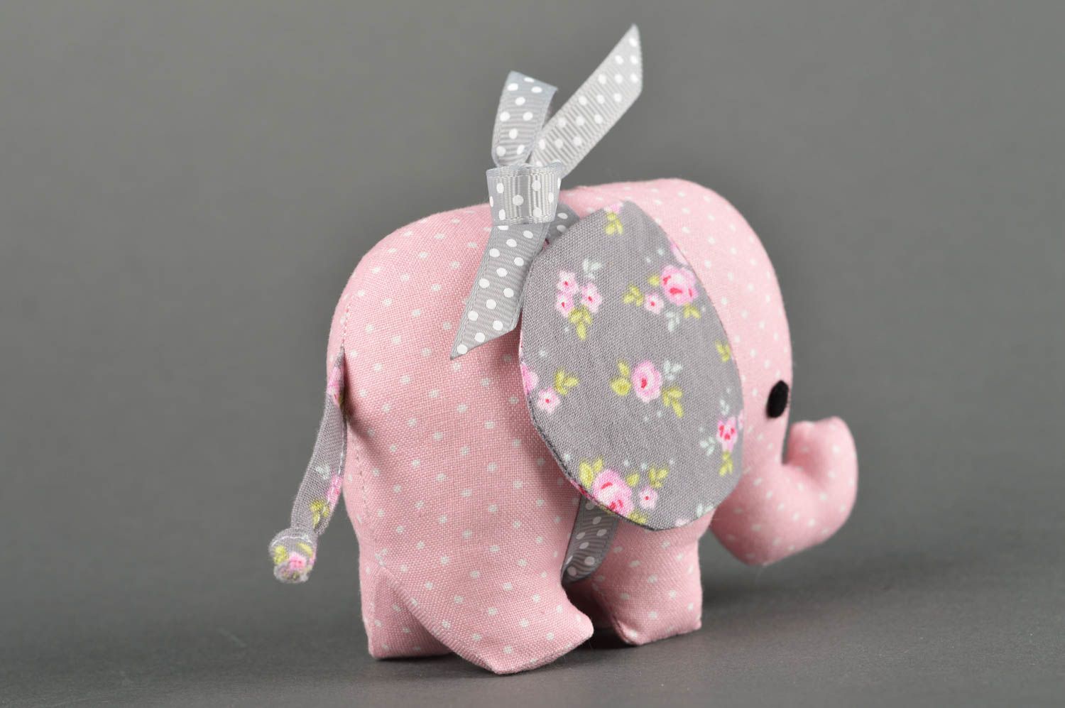 Игрушка слон ручной работы игрушка животное мягкая игрушка слоник розовый фото 5