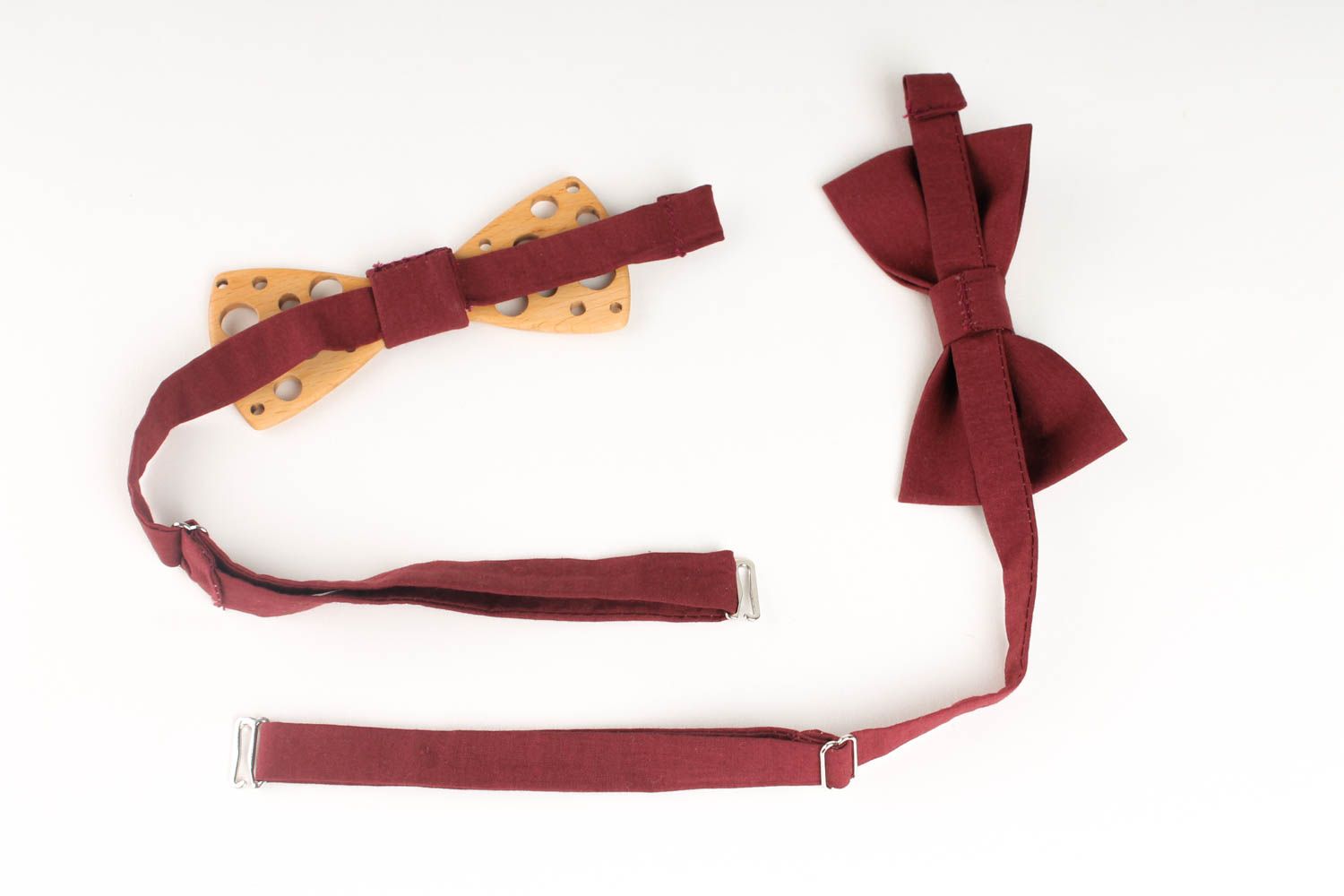 2 pajaritas modernas artesanales corbatas de moño accesorios para mujeres foto 2