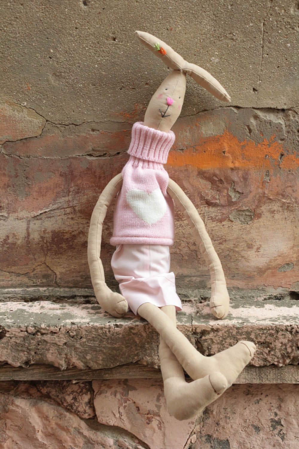 Soft toy Rabbit in Pink photo 1