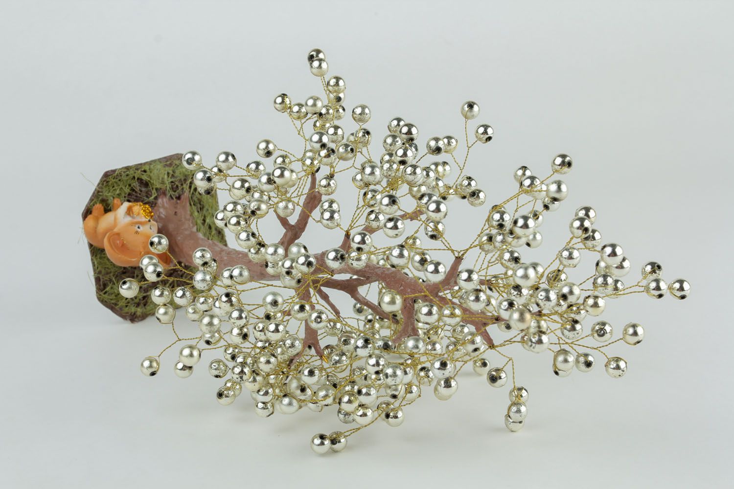 Arbre décoratif en perles de rocaille fait main photo 4