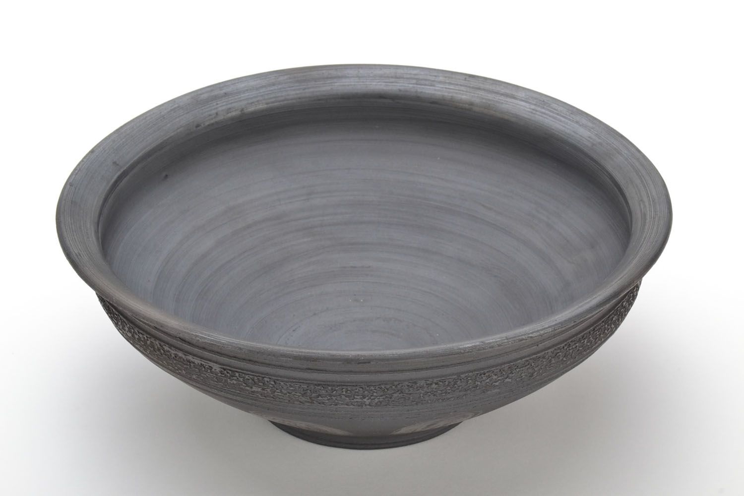 Clay bowl of black smoke ceramics photo 3