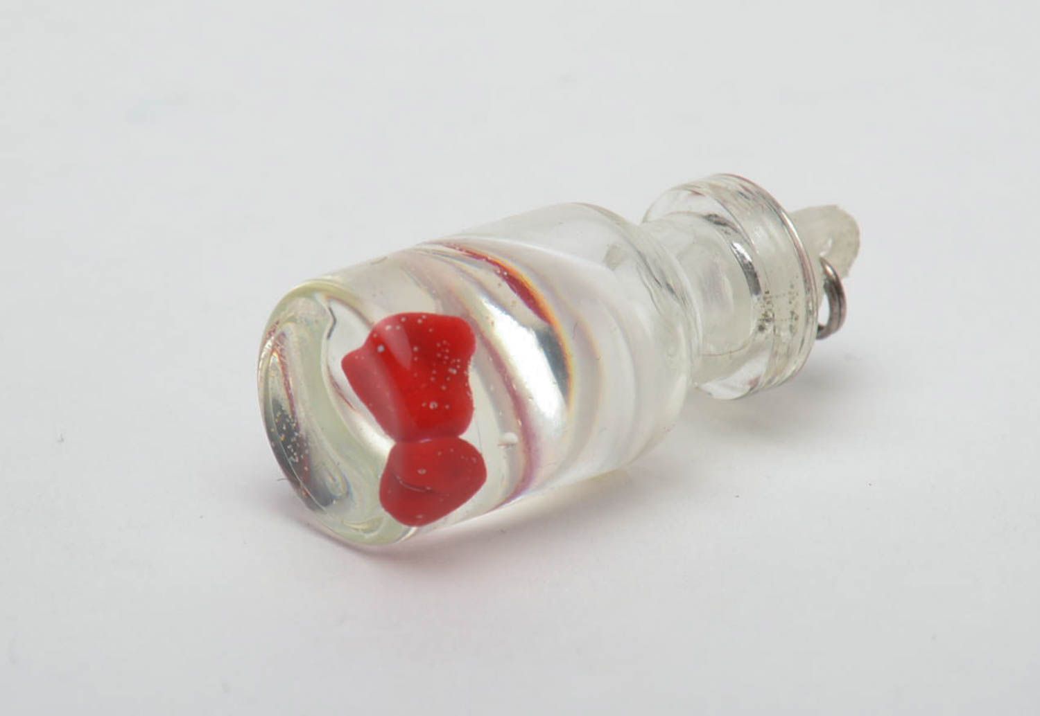 Interior glass pendant in the shape of a jar 1,5 inches 0,01 lb photo 5