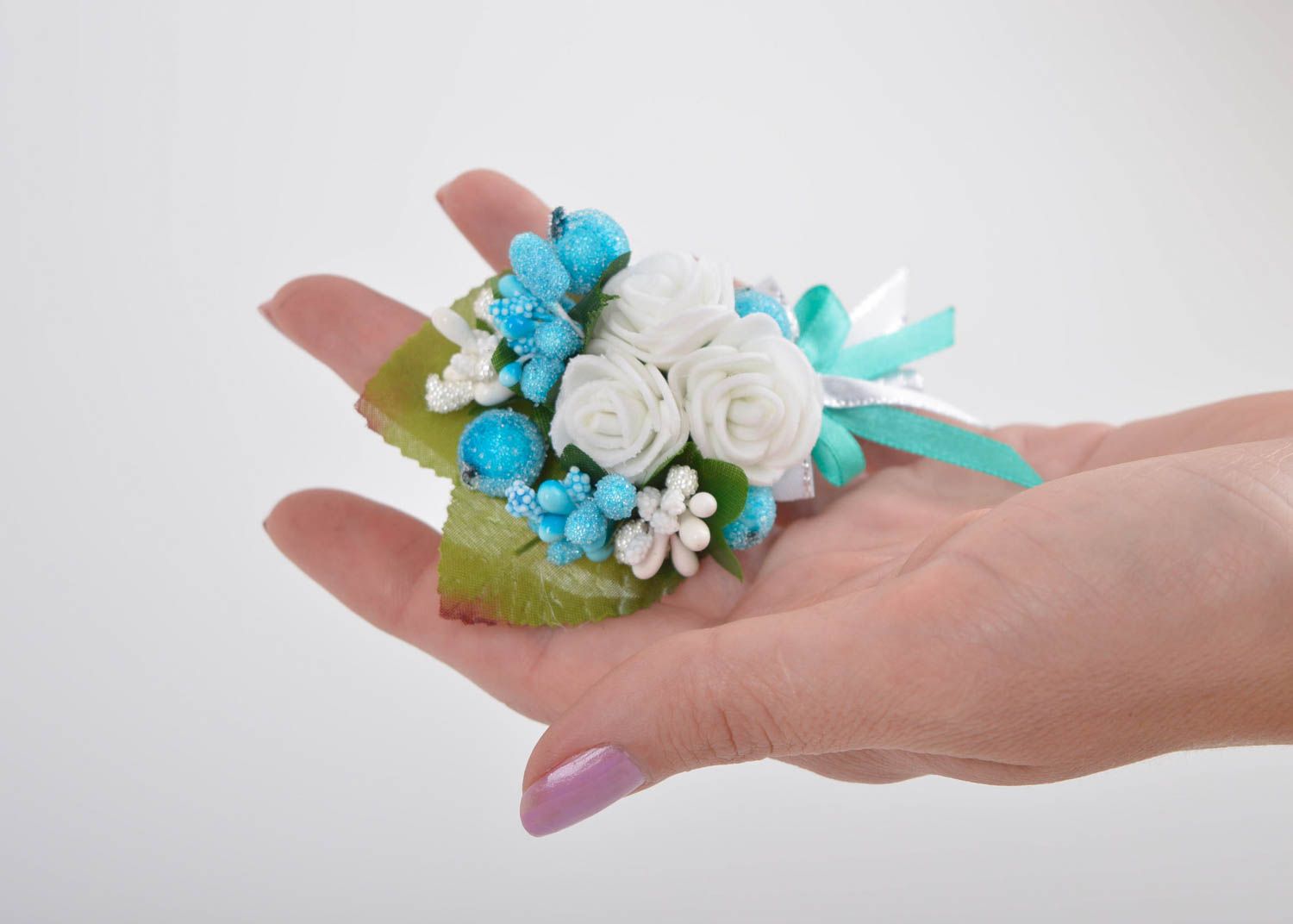 Beautiful handmade accessories wedding designer boutonniere unusual gift photo 1