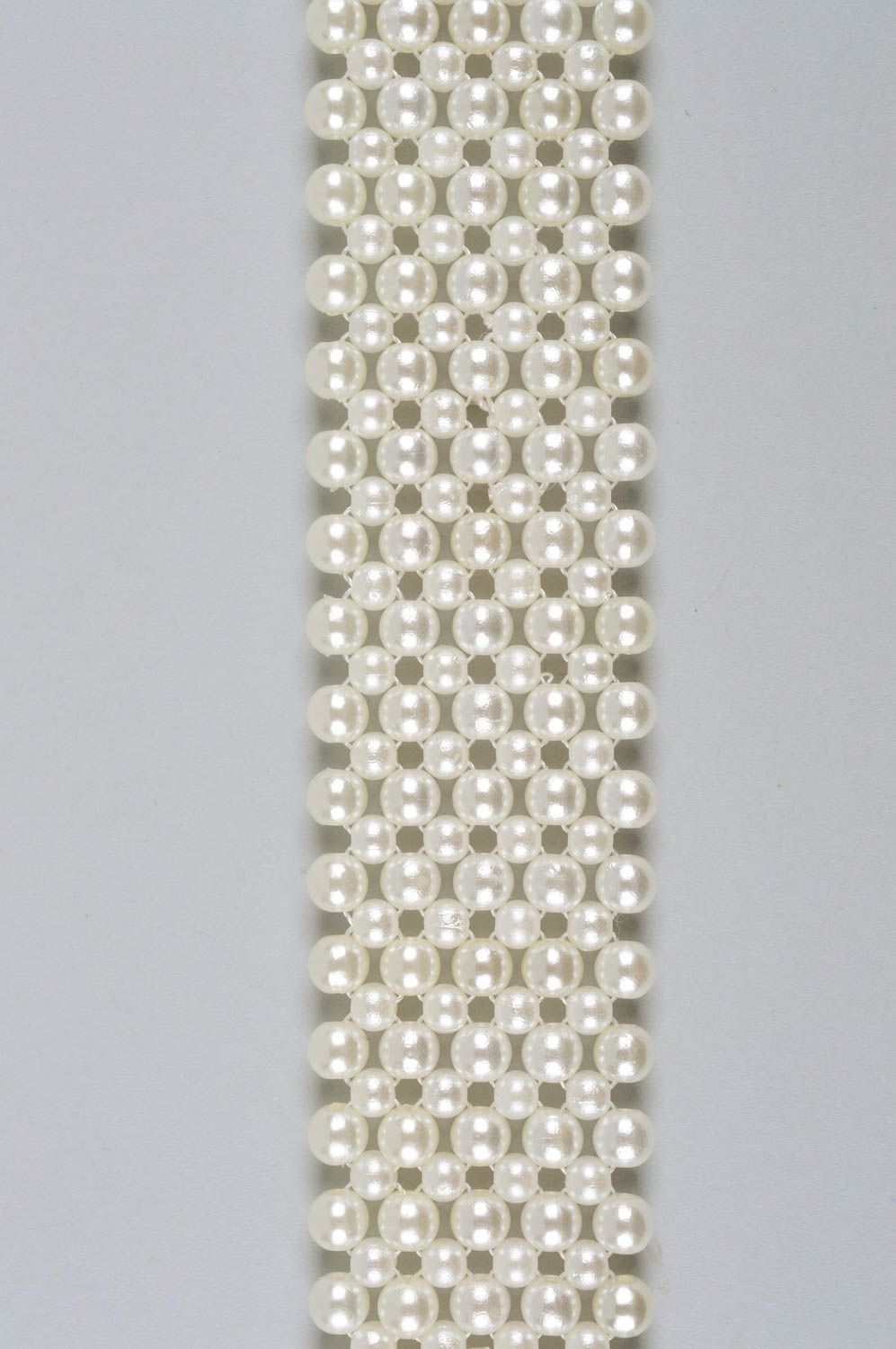 Жемчужное украшение ручной работы браслет на руку бижутерия из бусин белая фото 3
