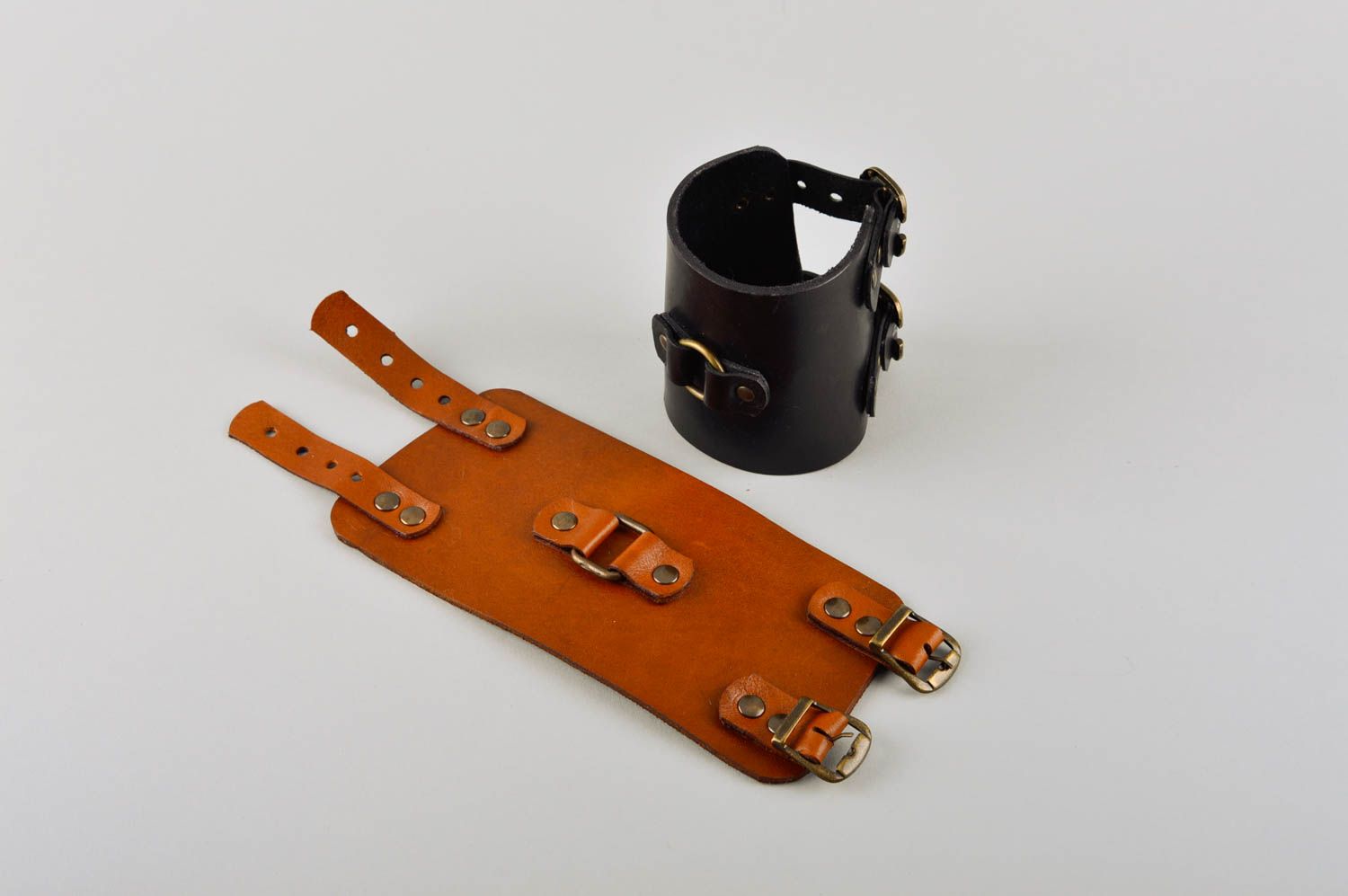 Unusual handmade leather bracelet fashion accessories unisex jewelry designs photo 3