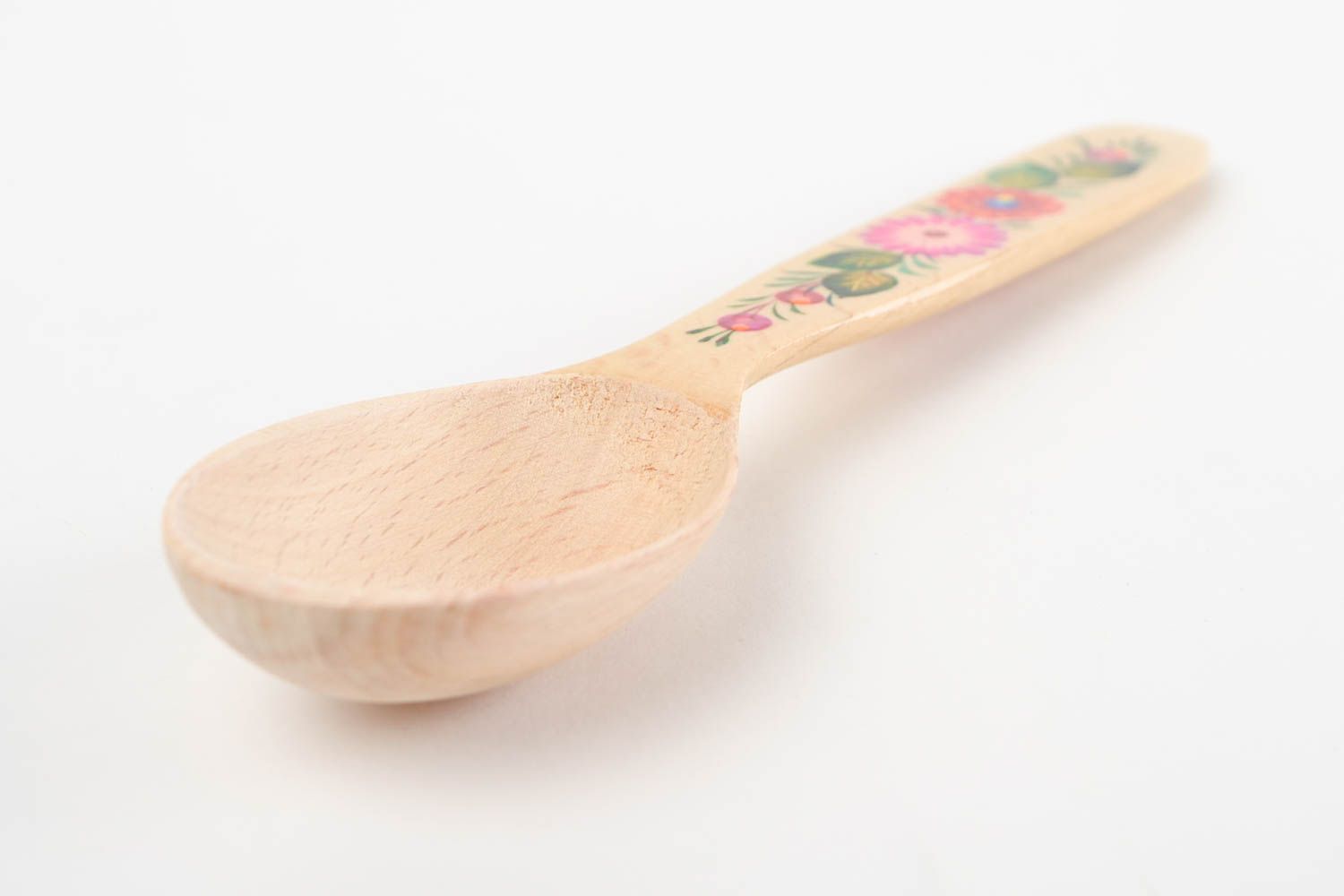 Handmade wooden spoon stylish painted spoon beautiful kitchen utensil photo 5