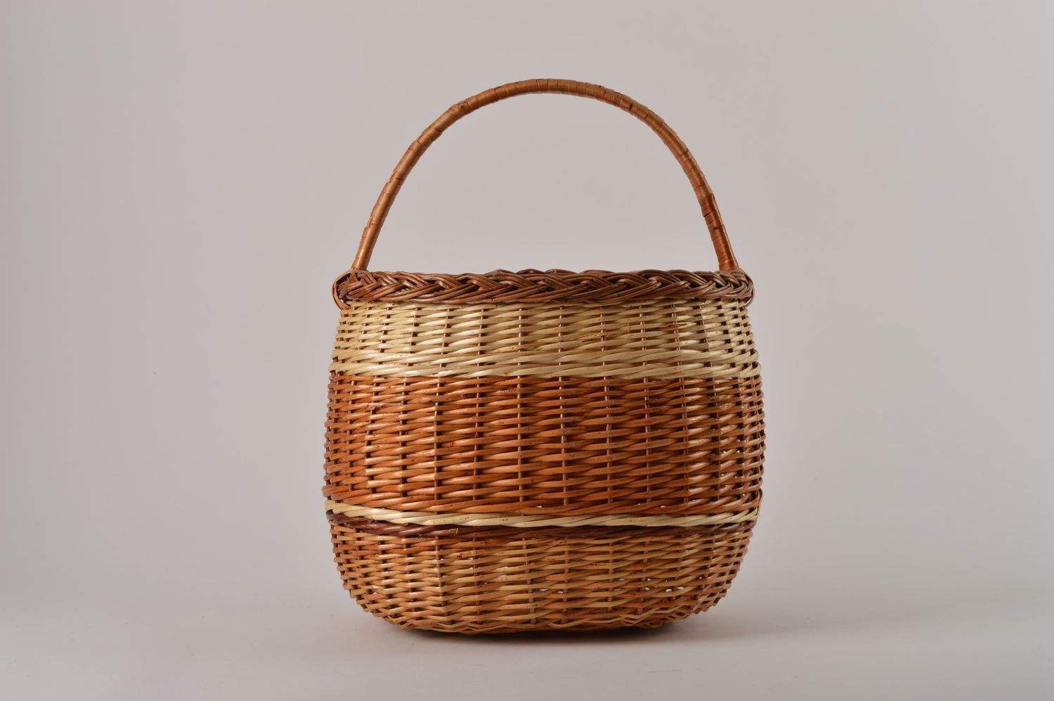 Handmade designer woven basket stylish present for woman interior decor photo 3
