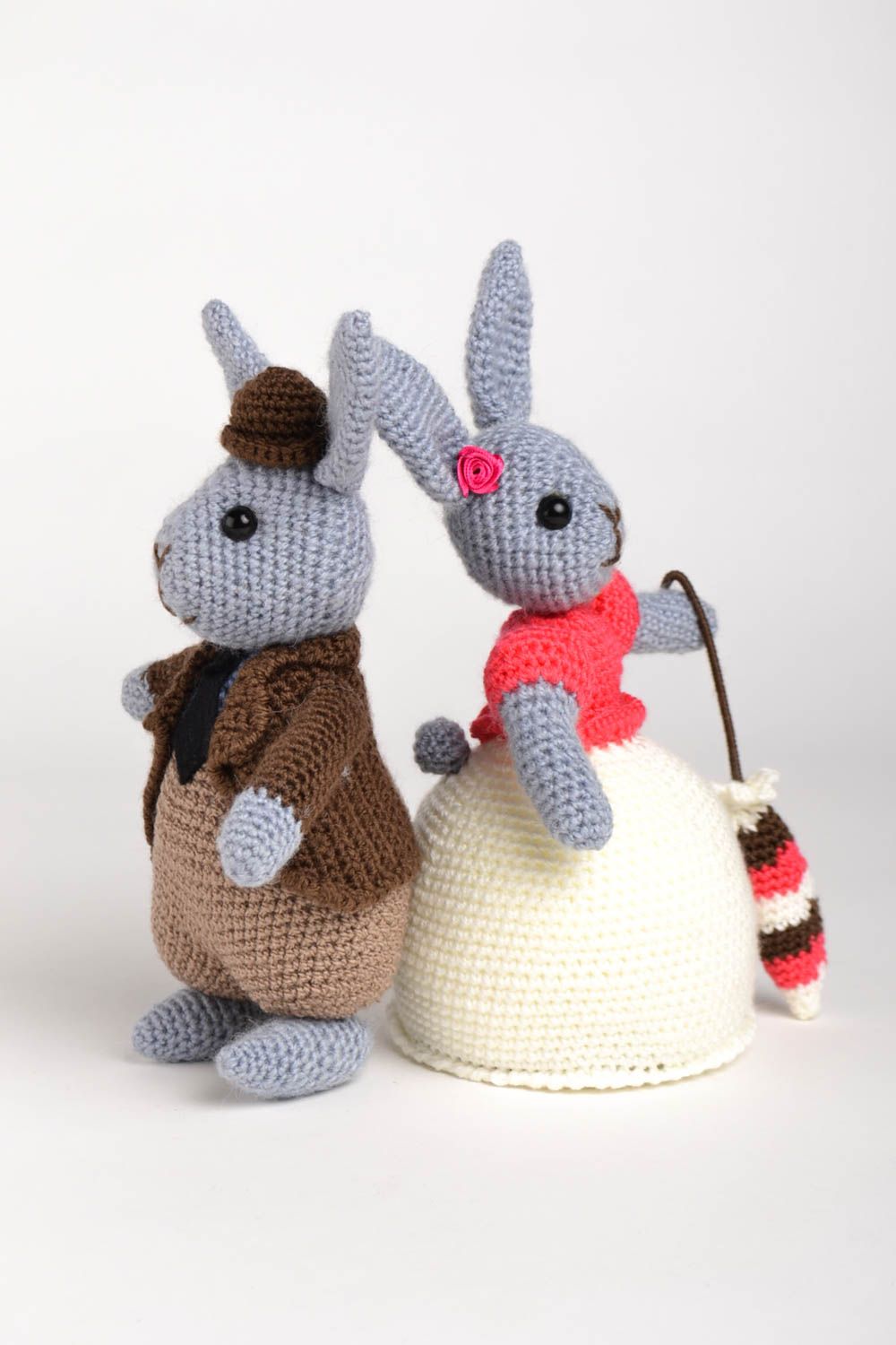Juguetes artesanales con forma de conejos regalo original peluches para niños foto 5