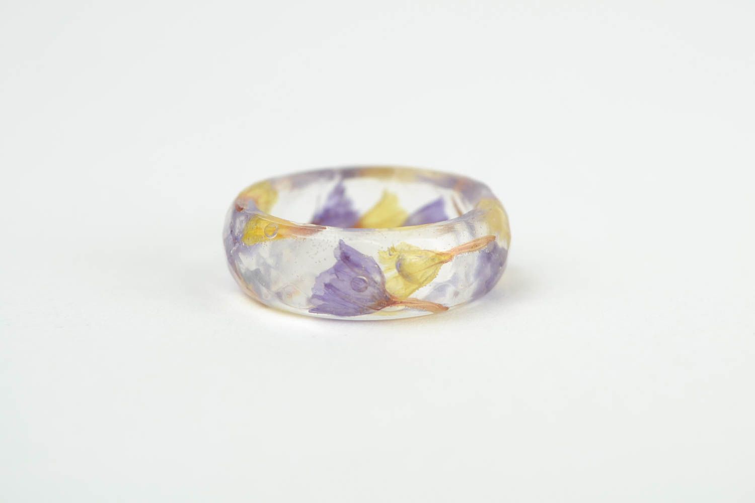 Handmade ring designer ring unusual accessory gift for women epoxy jewelry photo 4